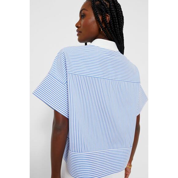 Tuckernuck Blue Stripe Sofia Shirt NWT size Small - Picture 2 of 10